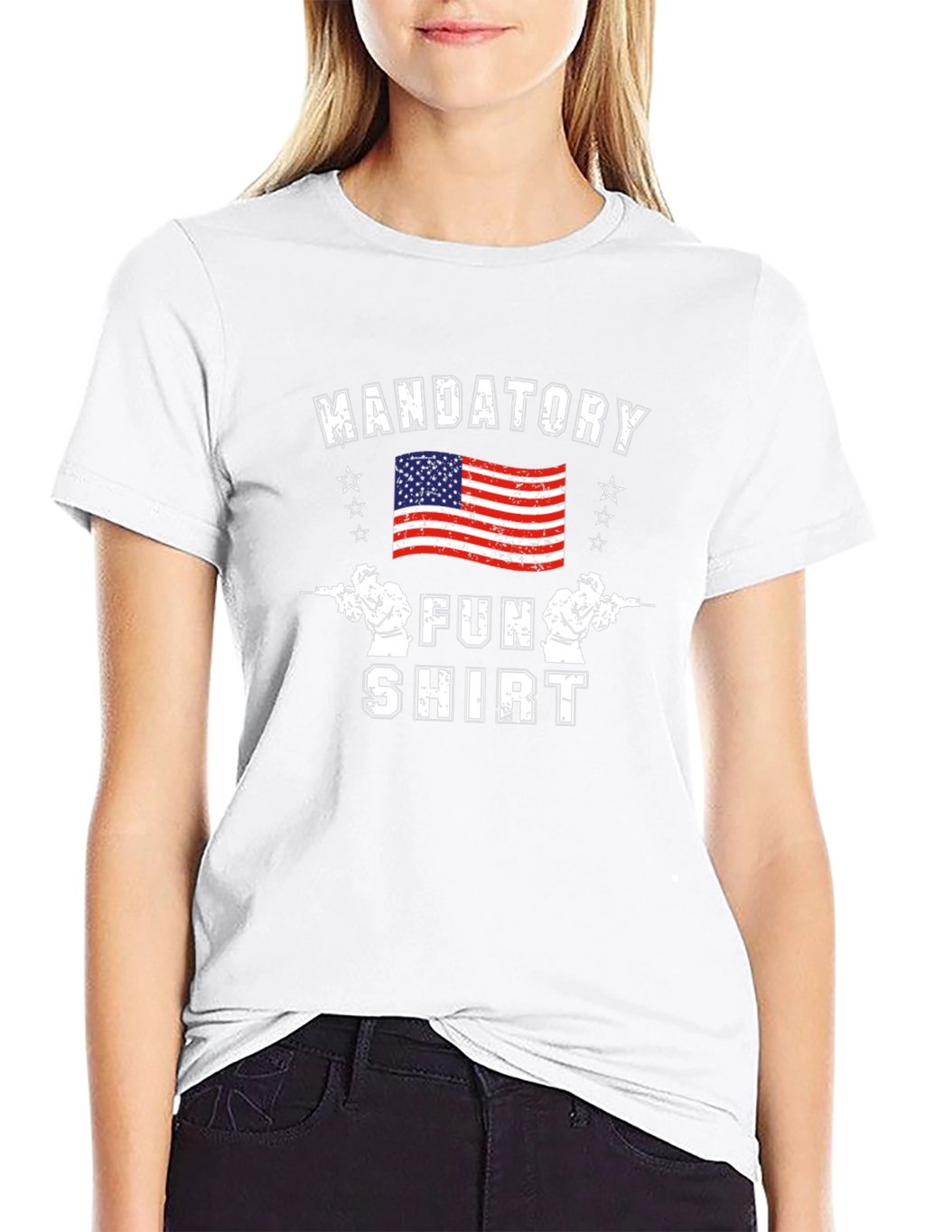 Mandatory Fun Shirt American Flag Graphic Tee