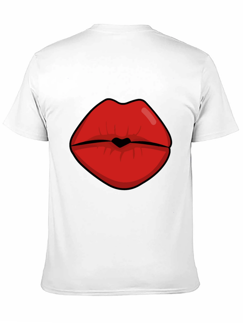 Bold Lips Graphic Tee - Kiss Print