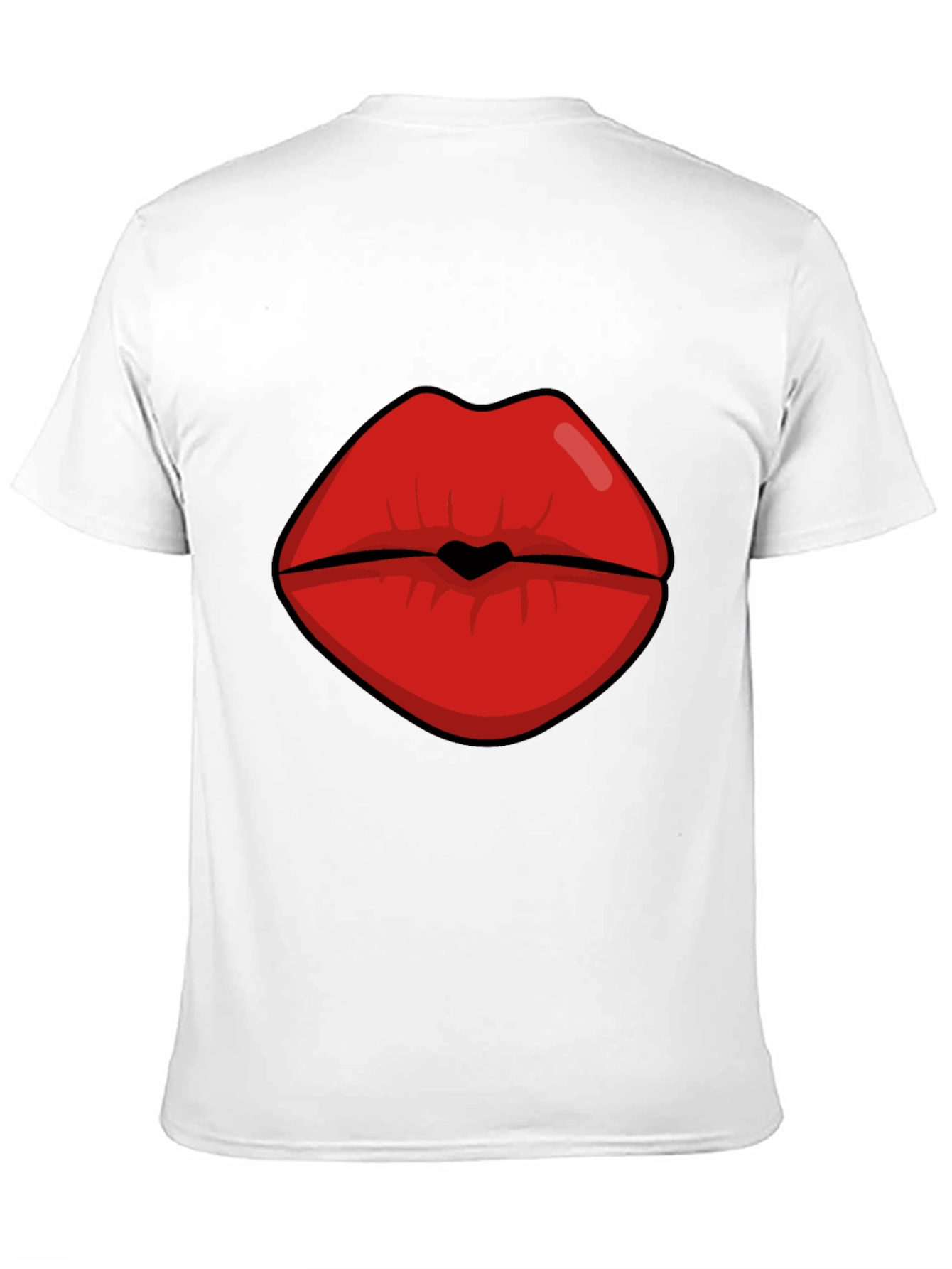 Bold Lips Graphic Tee - Kiss Print