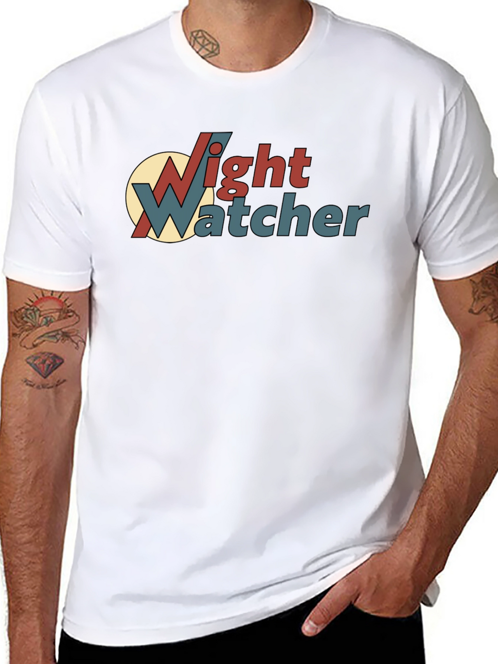 Night Watcher Graphic T-Shirt - Retro Design