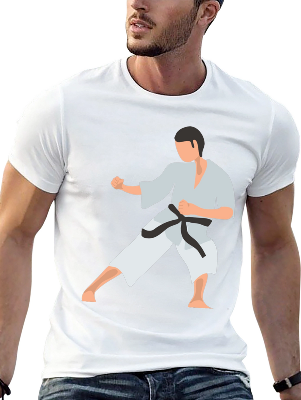 Karate Stance Graphic Tee - Black Martial Arts Shirt
