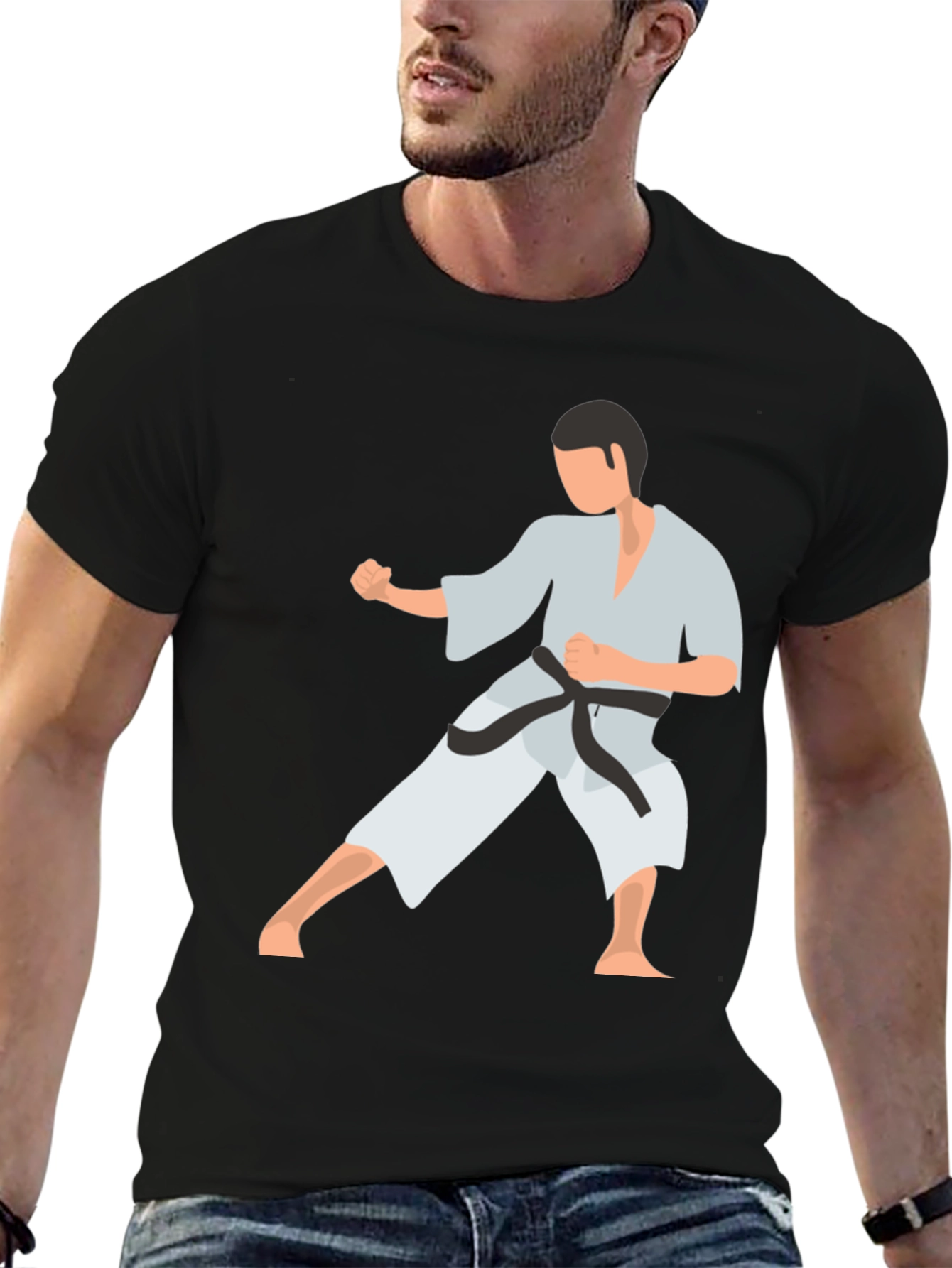 Karate Stance Graphic Tee - Black Martial Arts Shirt