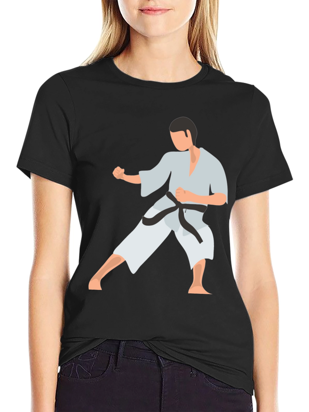 Karate Stance Graphic Tee - Black Martial Arts Shirt