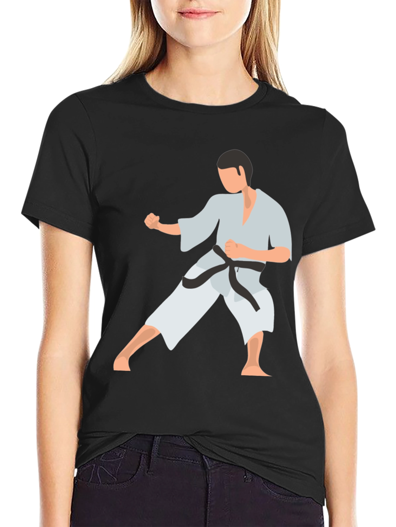 Karate Stance Graphic Tee - Black Martial Arts Shirt