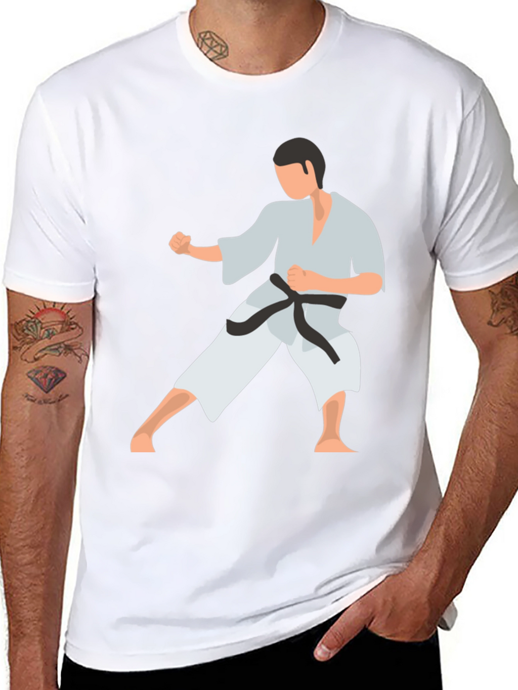 Karate Stance Graphic Tee - Black Martial Arts Shirt
