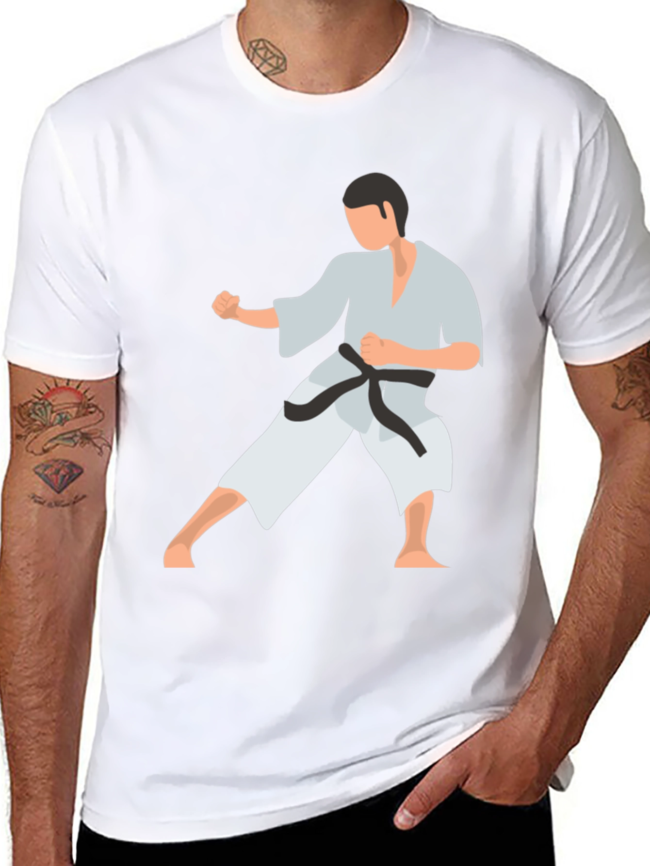 Karate Stance Graphic Tee - Black Martial Arts Shirt