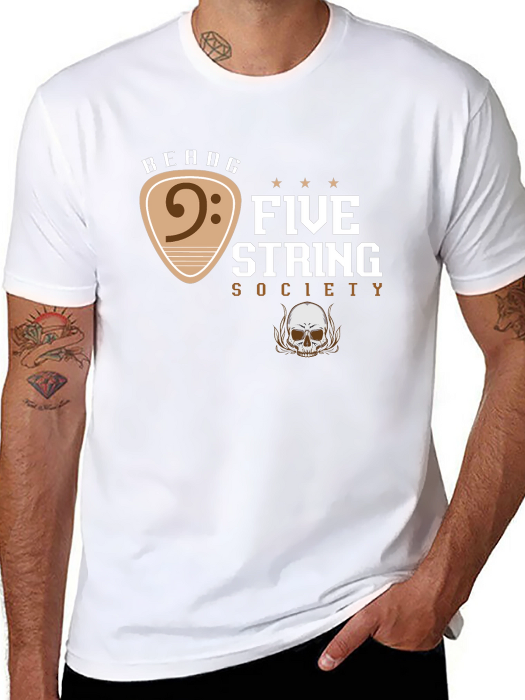 Five String Society Black Graphic Tee