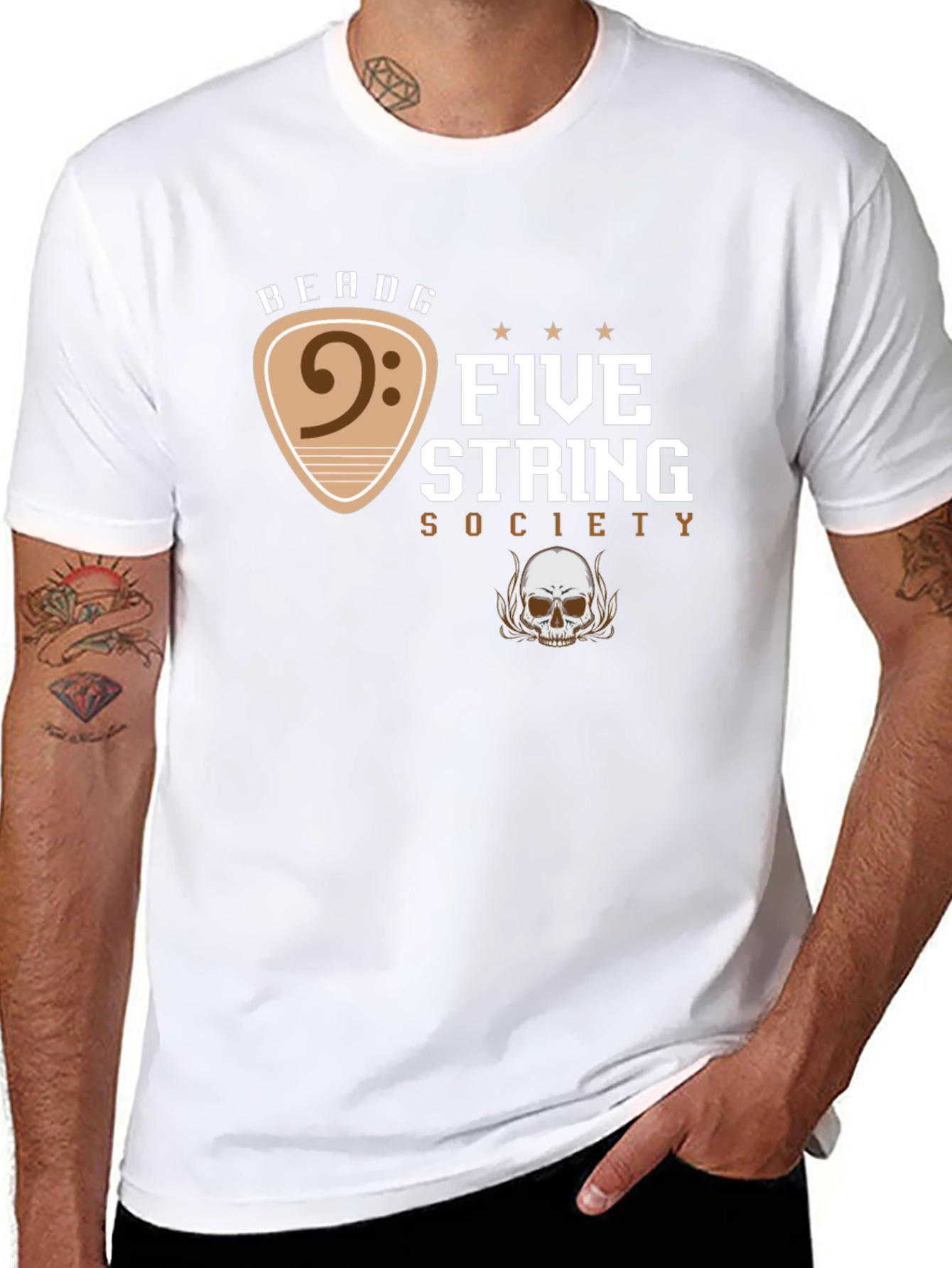 Five String Society Black Graphic Tee