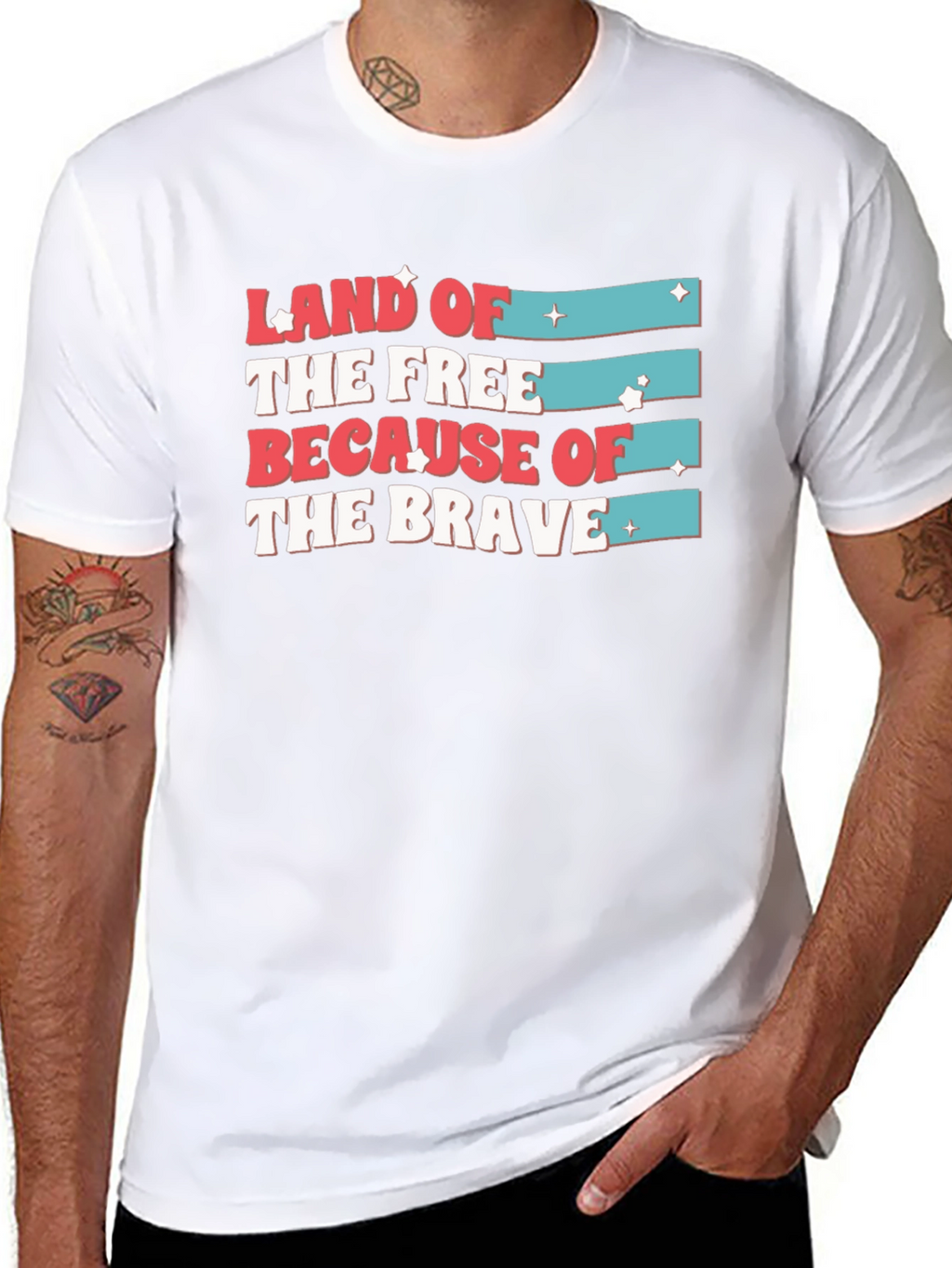 Land of the Free Patriotic Graphic Tee