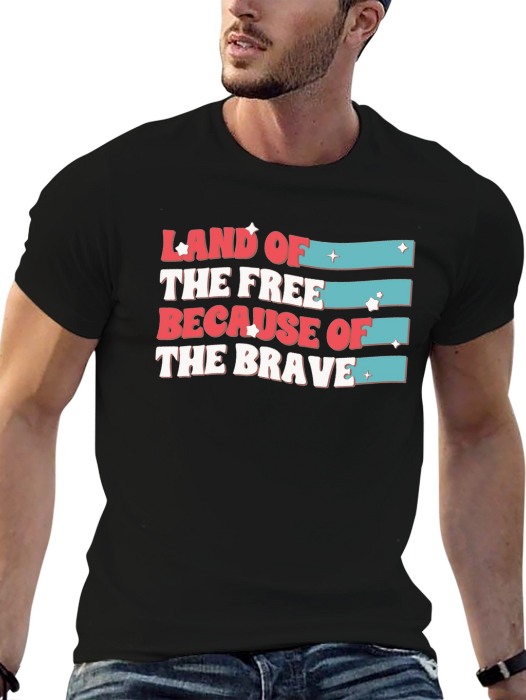 Land of the Free Patriotic Graphic Tee