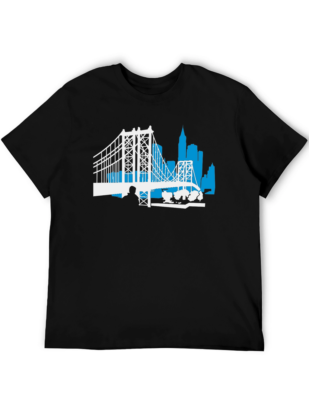 Brooklyn Bridge T-Shirt - Mens Black Graphic Tee