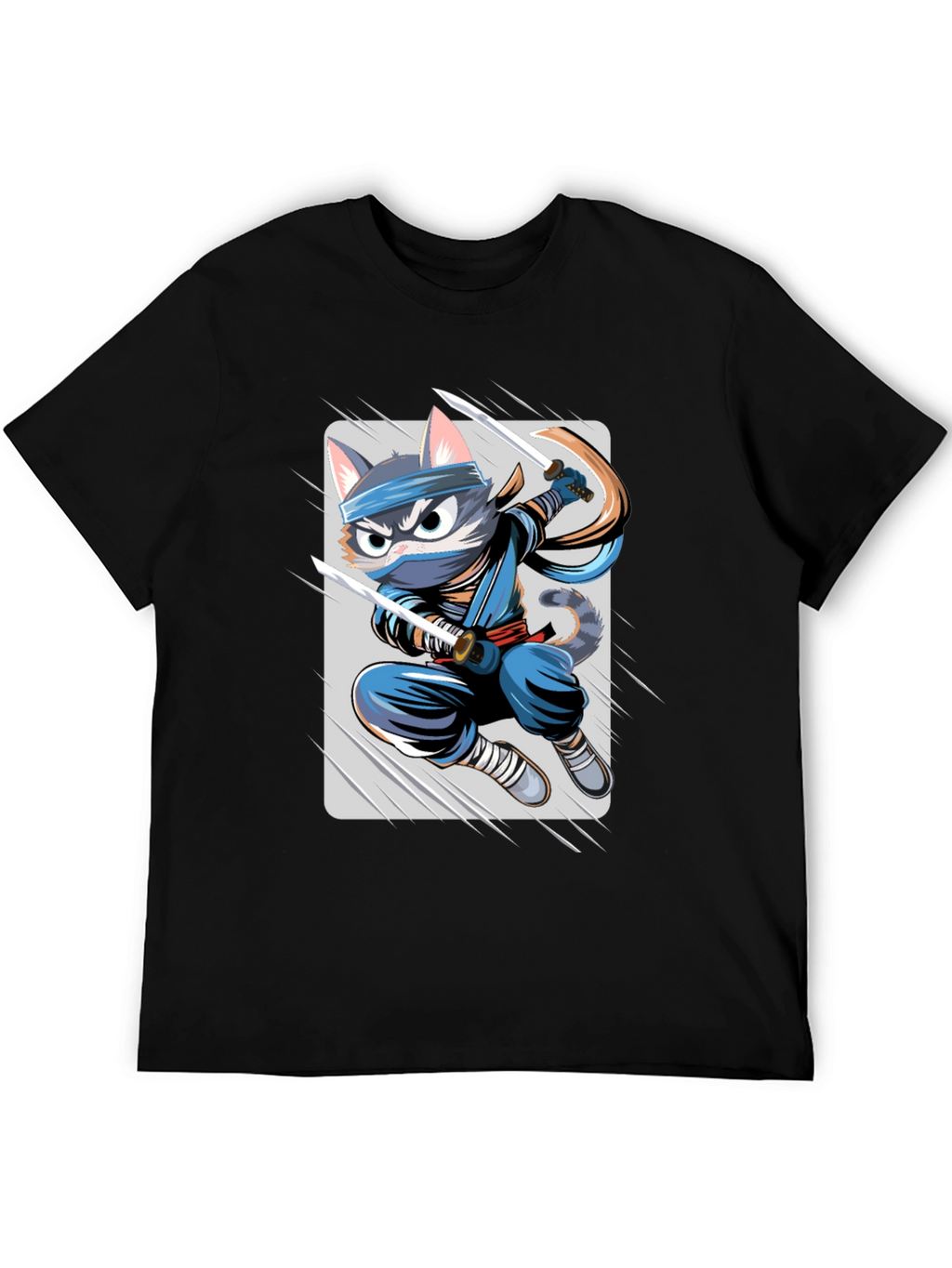 Ninja Cat T-Shirt - Unique Cartoon Graphic Tee
