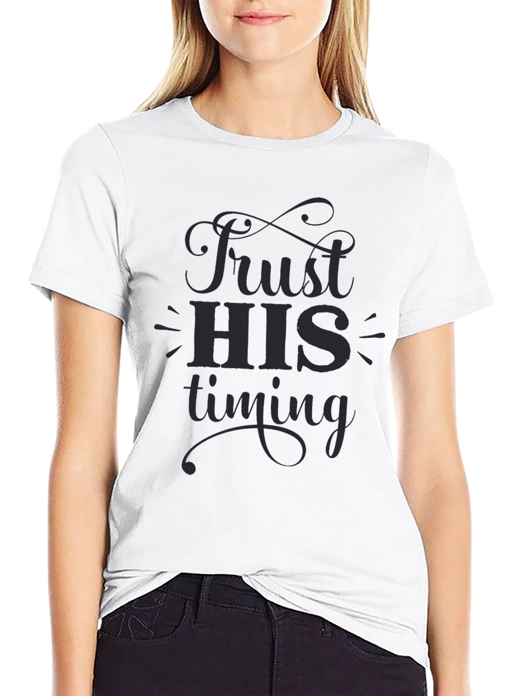 Trust HIS Timing Graphic T-Shirt - Soft Cotton Blend