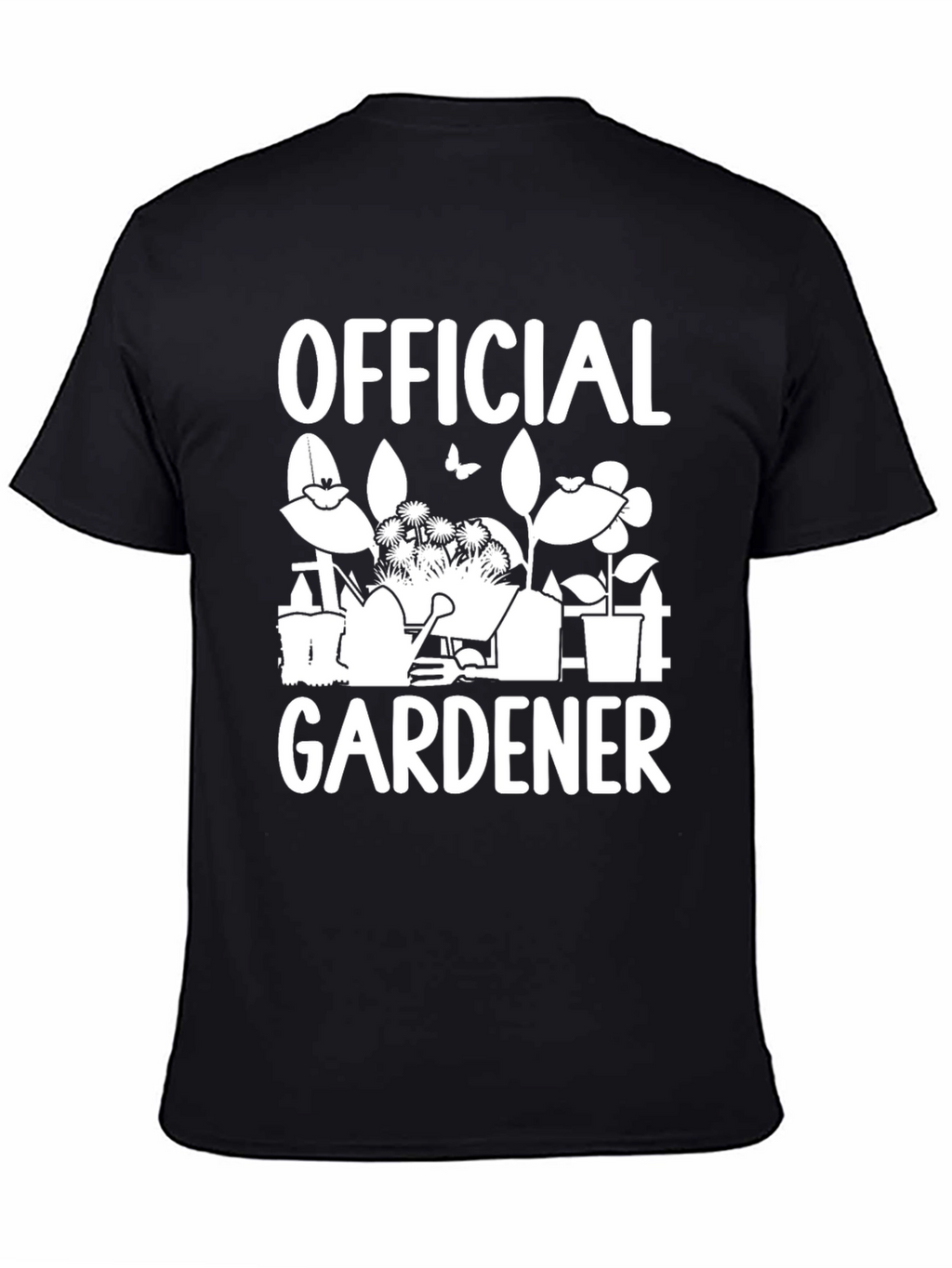 Official Gardener Graphic Tee - Black Cotton Shirt