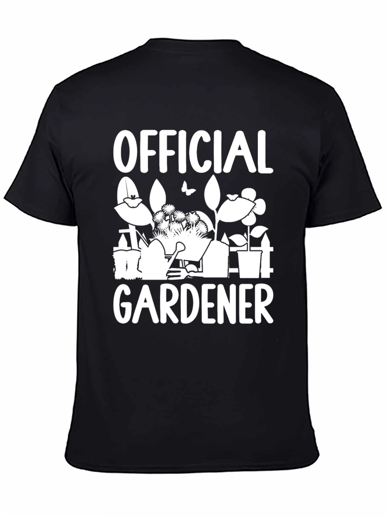 Official Gardener Graphic Tee - Black Cotton Shirt