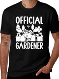 Official Gardener Graphic Tee - Black Cotton Shirt