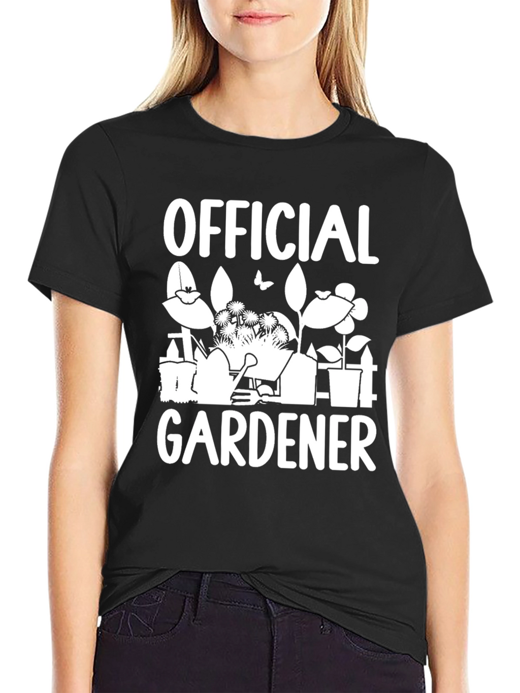 Official Gardener Graphic Tee - Black Cotton Shirt