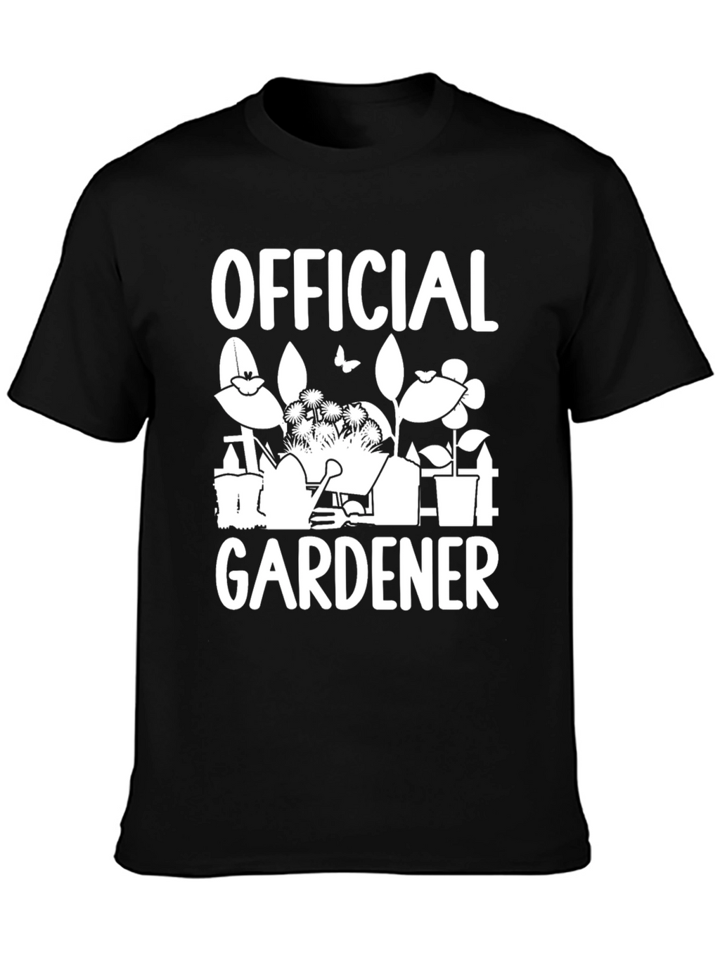 Official Gardener Graphic Tee - Black Cotton Shirt