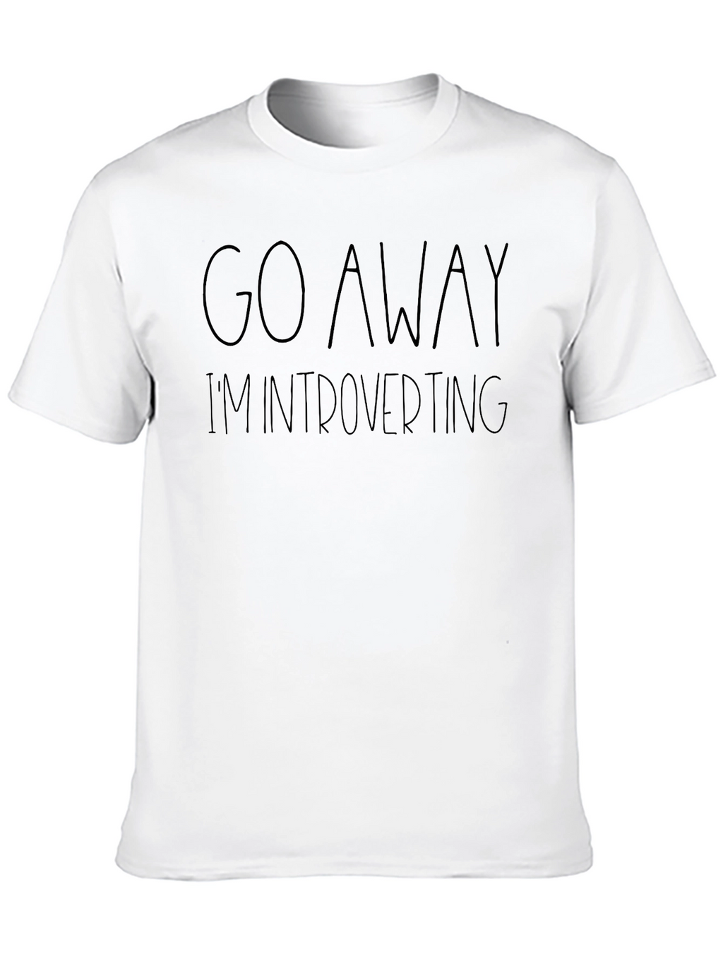 Go Away Im Introverting Black T-Shirt