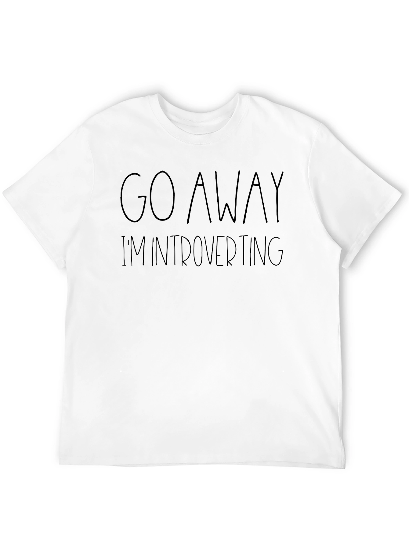 Go Away Im Introverting Black T-Shirt