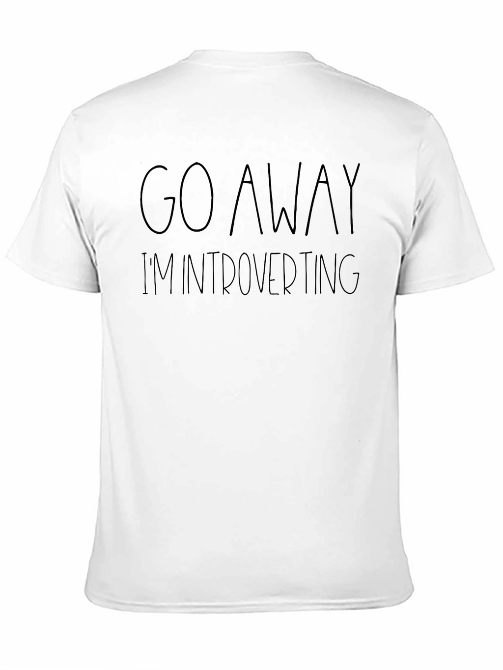Go Away Im Introverting Black T-Shirt