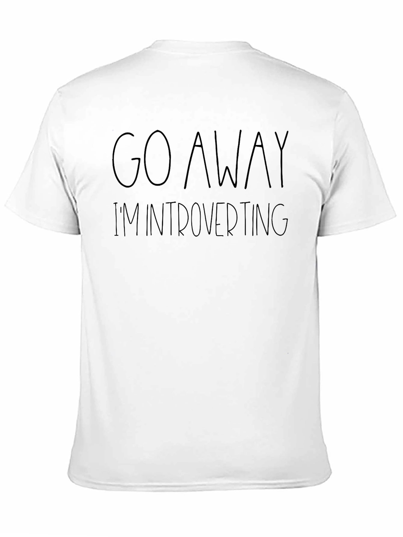Go Away Im Introverting Black T-Shirt