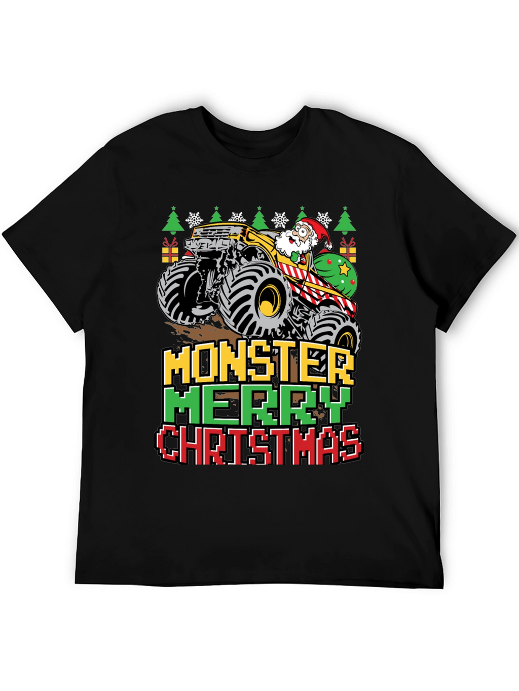 Monster Merry Christmas Graphic Tee