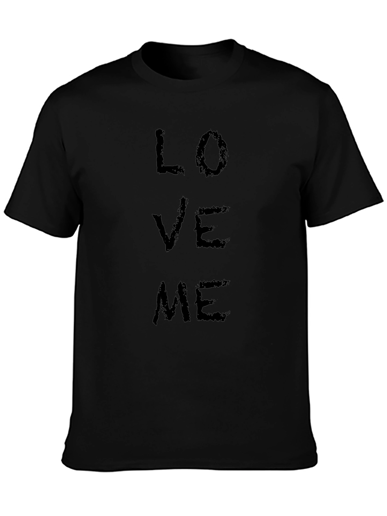 Mens Black Love Me Graphic T-Shirt