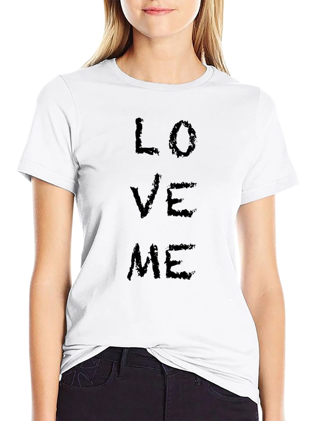 Mens Black Love Me Graphic T-Shirt