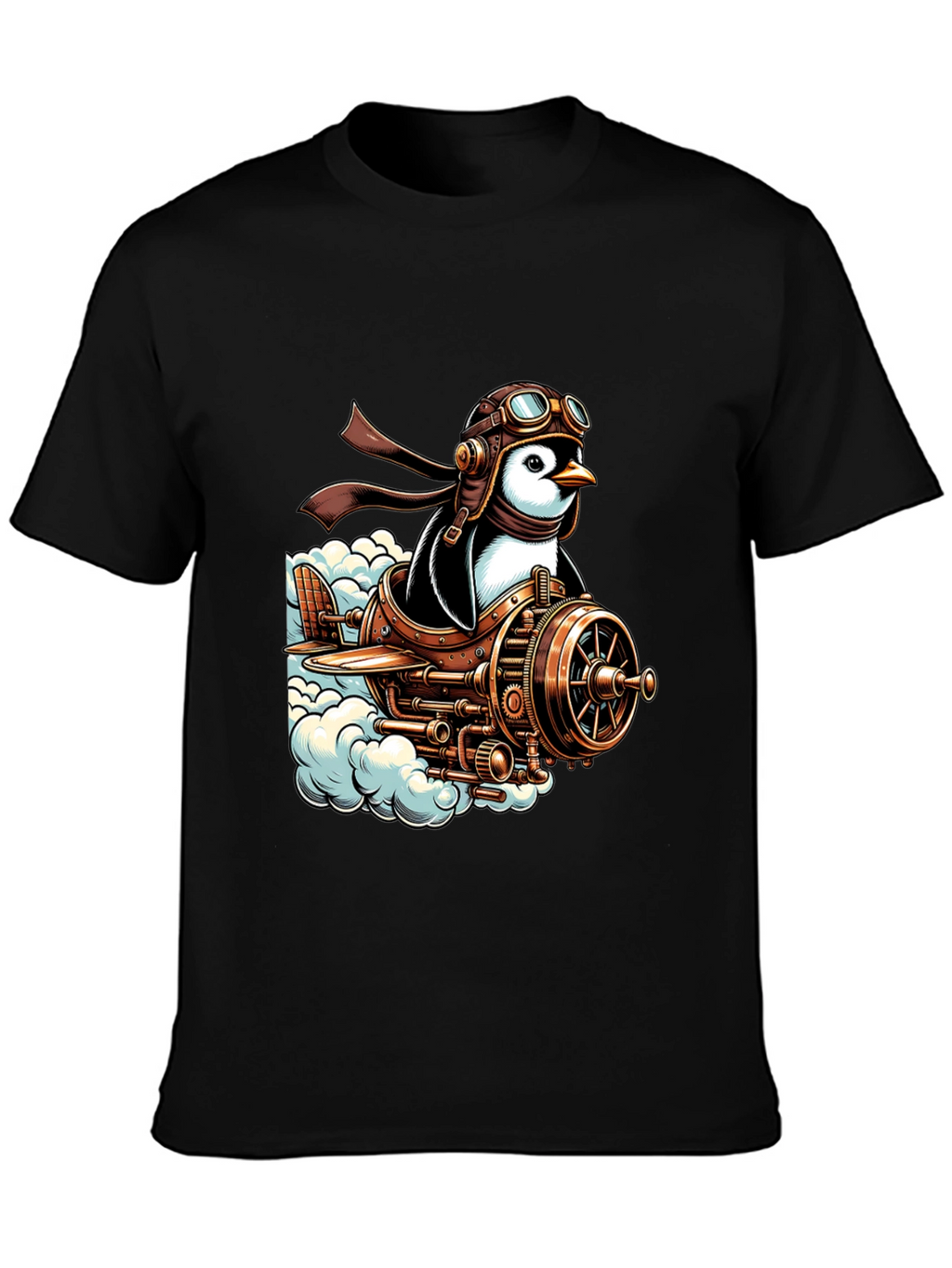 Steampunk Penguin Pilot T-Shirt