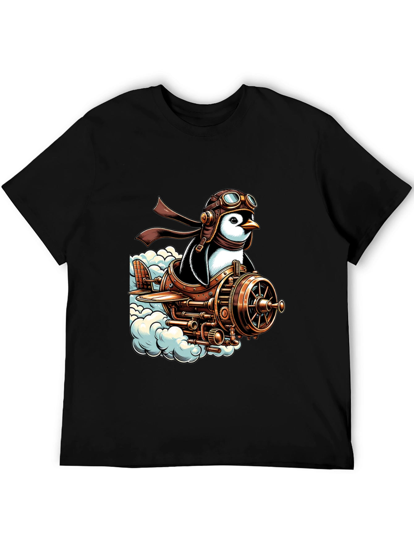 Steampunk Penguin Pilot T-Shirt