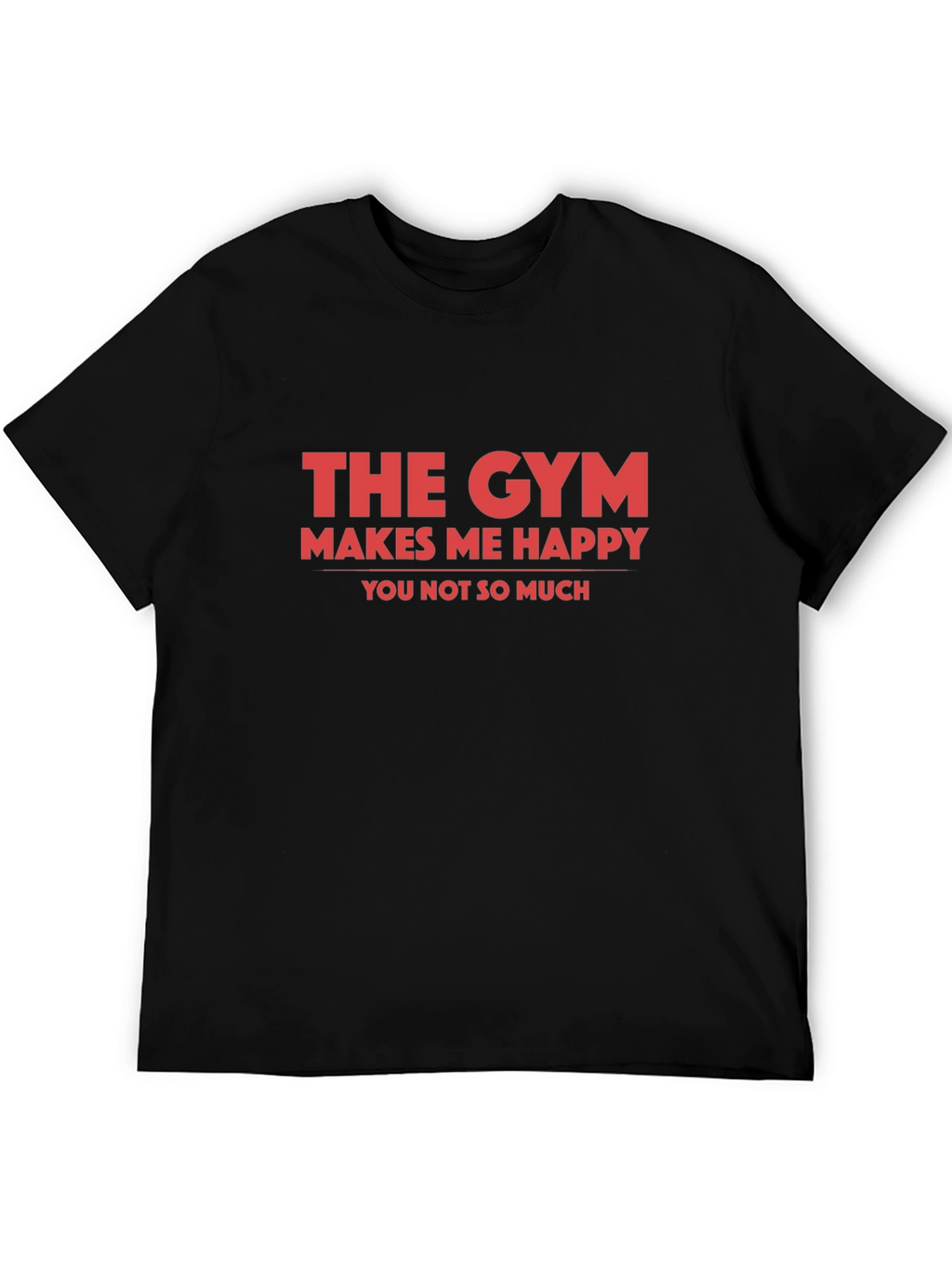 Gym Makes Me Happy Graphic Tee - Black