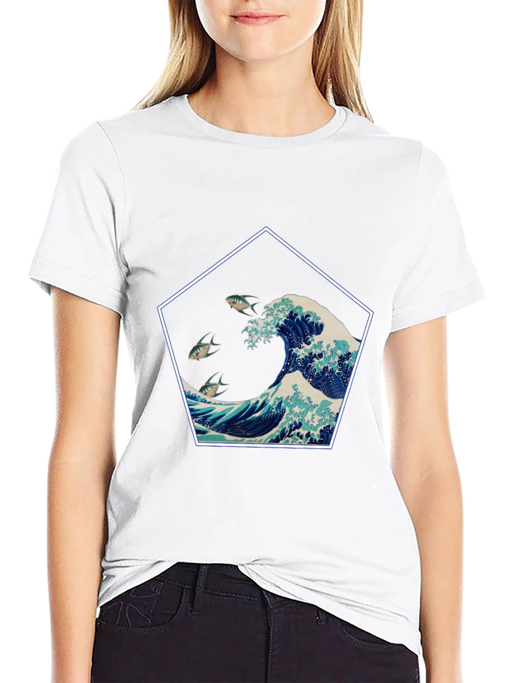 Great Wave Graphic Tee - Black