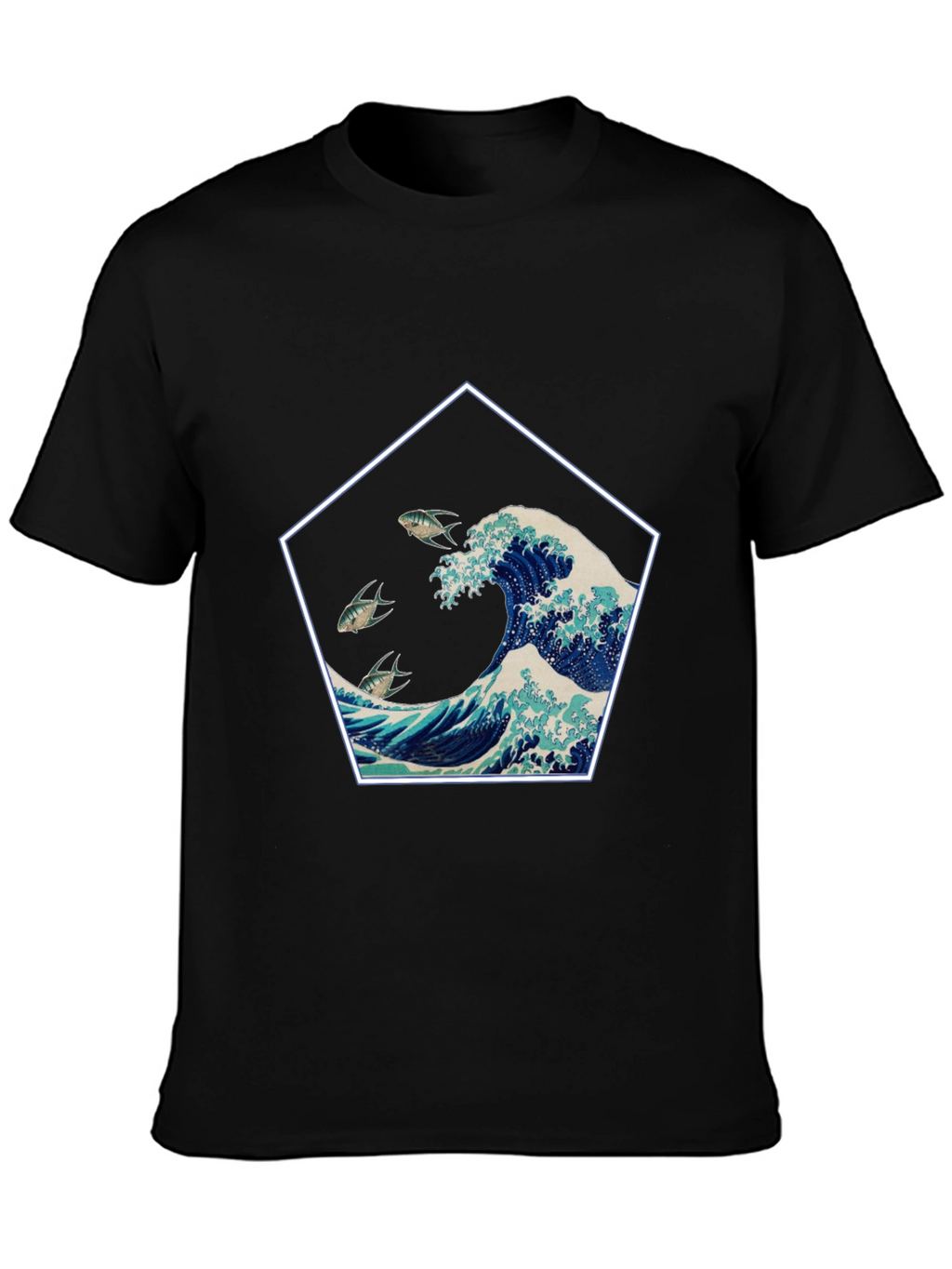 Great Wave Graphic Tee - Black