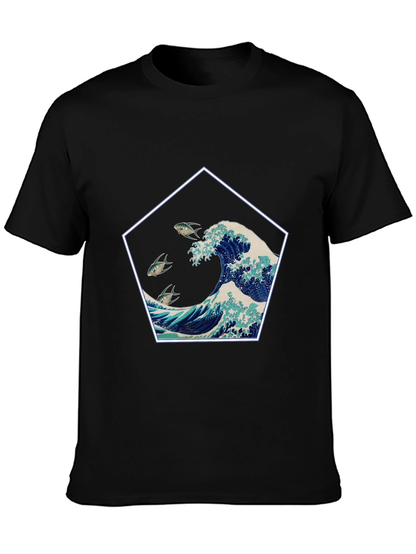 Great Wave Graphic Tee - Black
