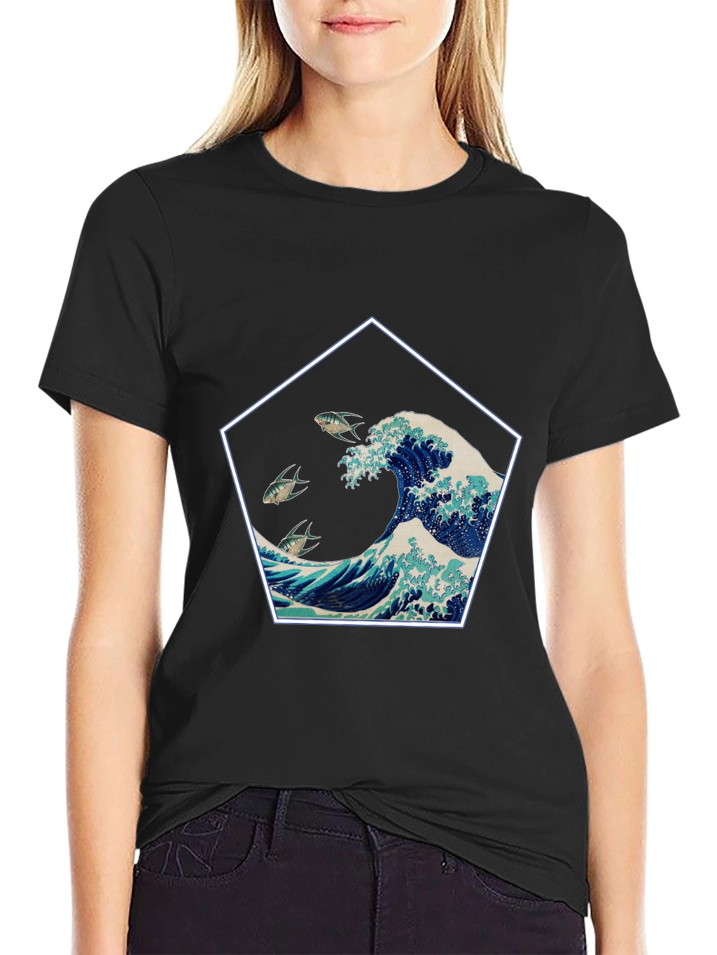 Great Wave Graphic Tee - Black