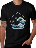 Great Wave Graphic Tee - Black