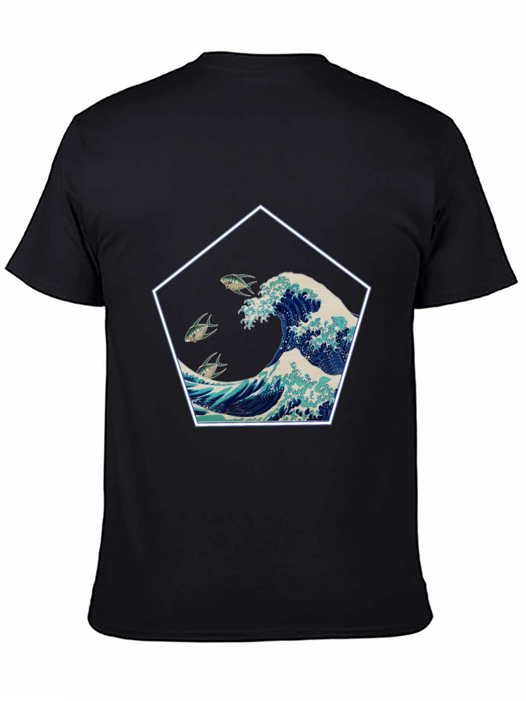 Great Wave Graphic Tee - Black