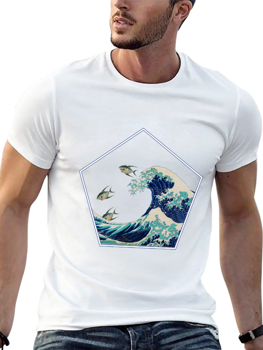 Great Wave Graphic Tee - Black