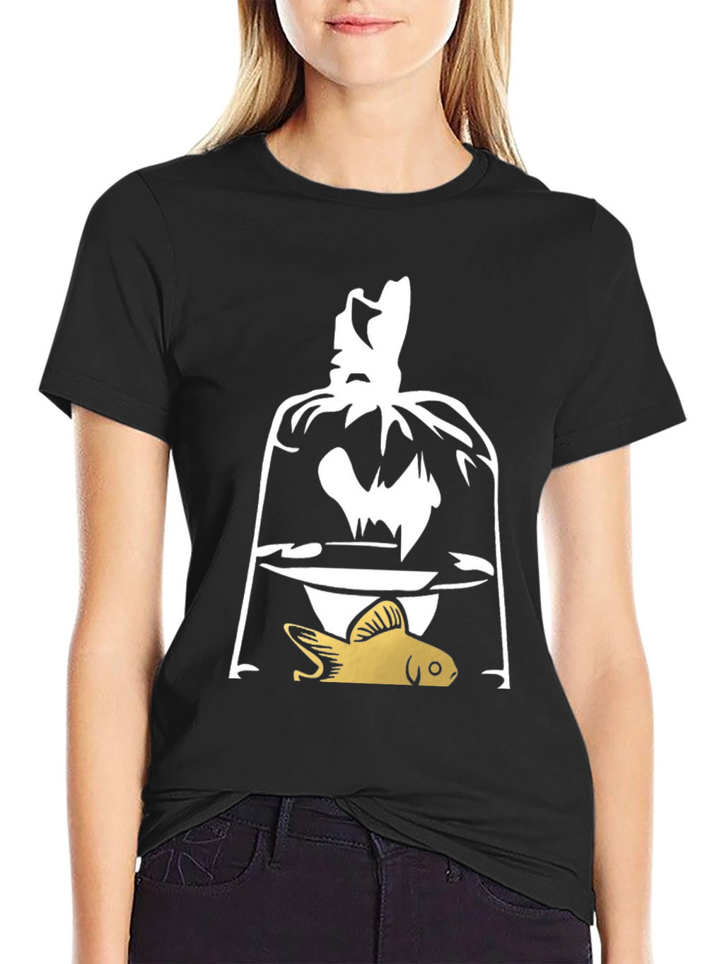 Goldfish in Bag Graphic T-Shirt - Unique Design