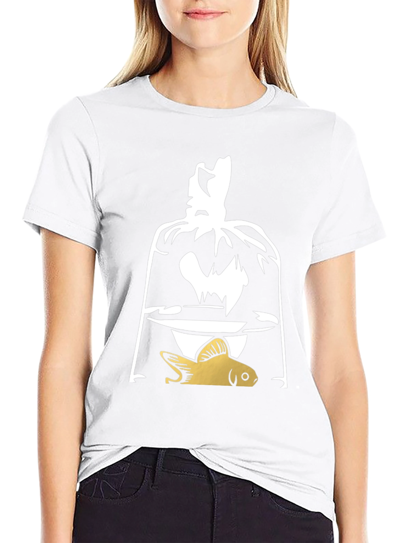 Goldfish in Bag Graphic T-Shirt - Unique Design