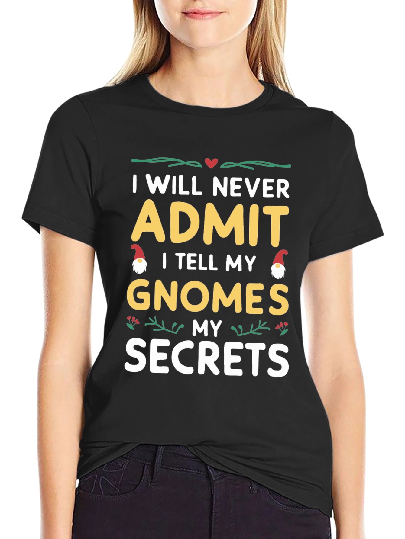 Gnome Secrets Graphic Tee - Never Admit!