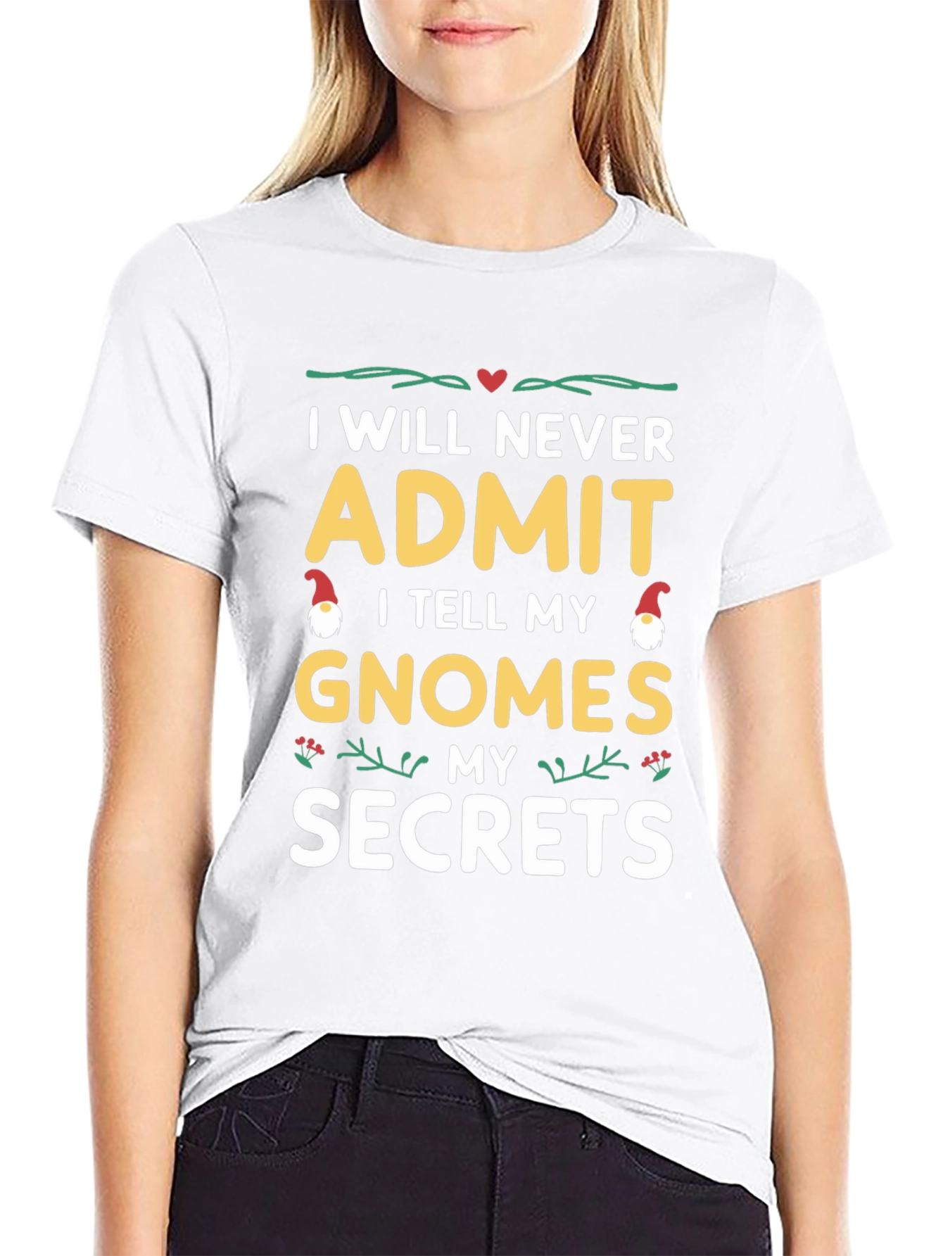 Gnome Secrets Graphic Tee - Never Admit!
