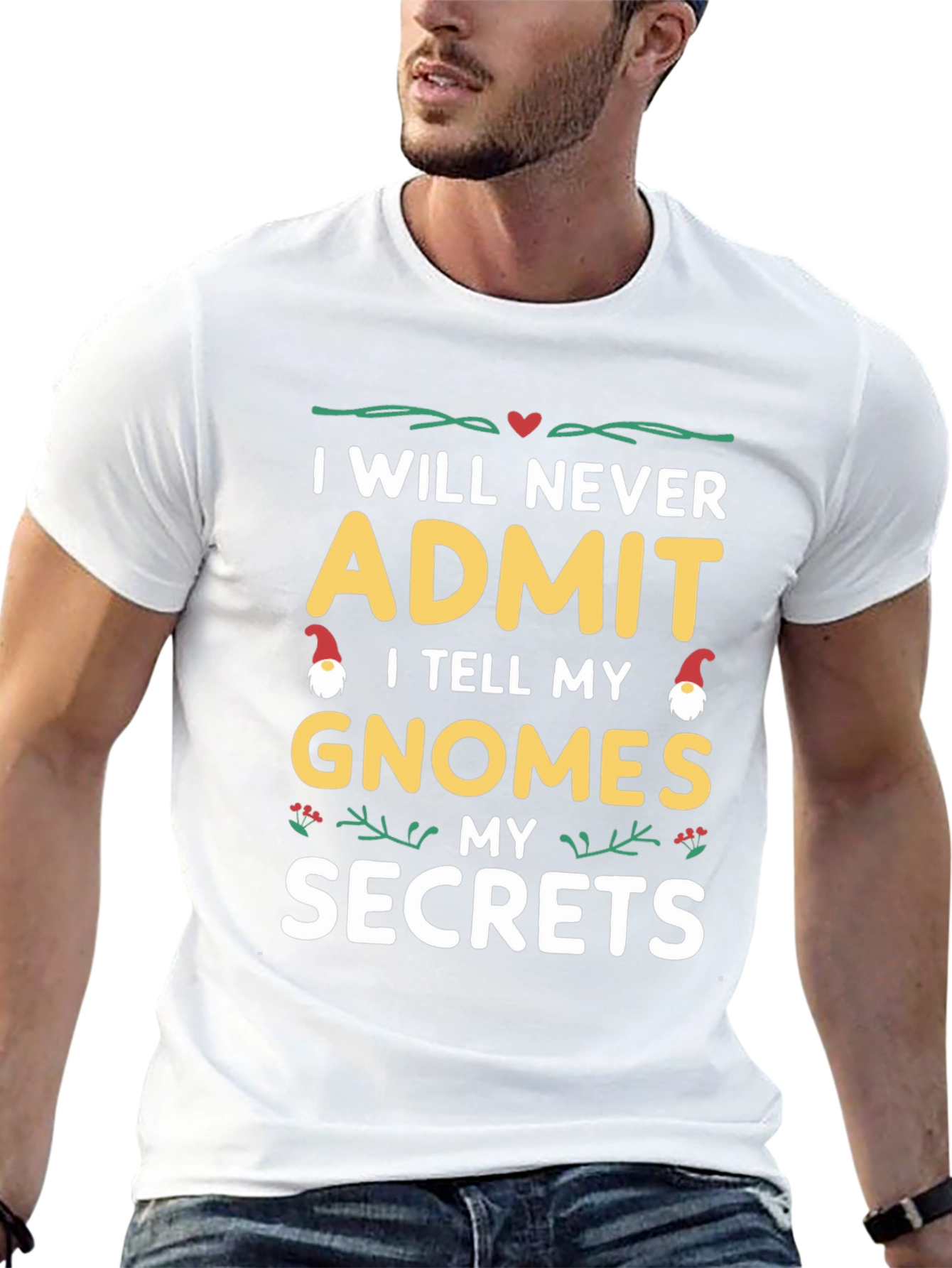 Gnome Secrets Graphic Tee - Never Admit!
