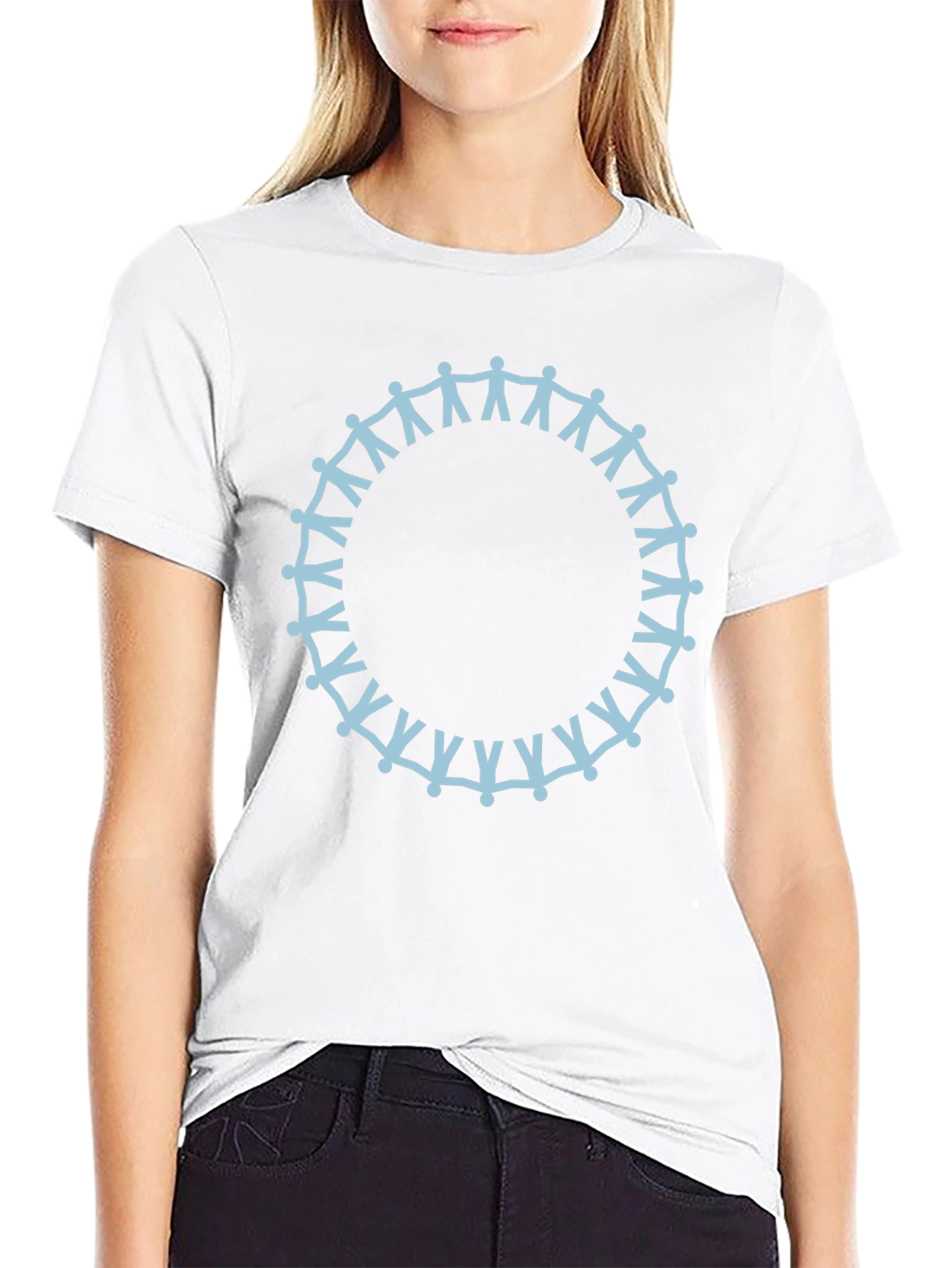 Unity Circle Graphic Tee - Soft Black Cotton