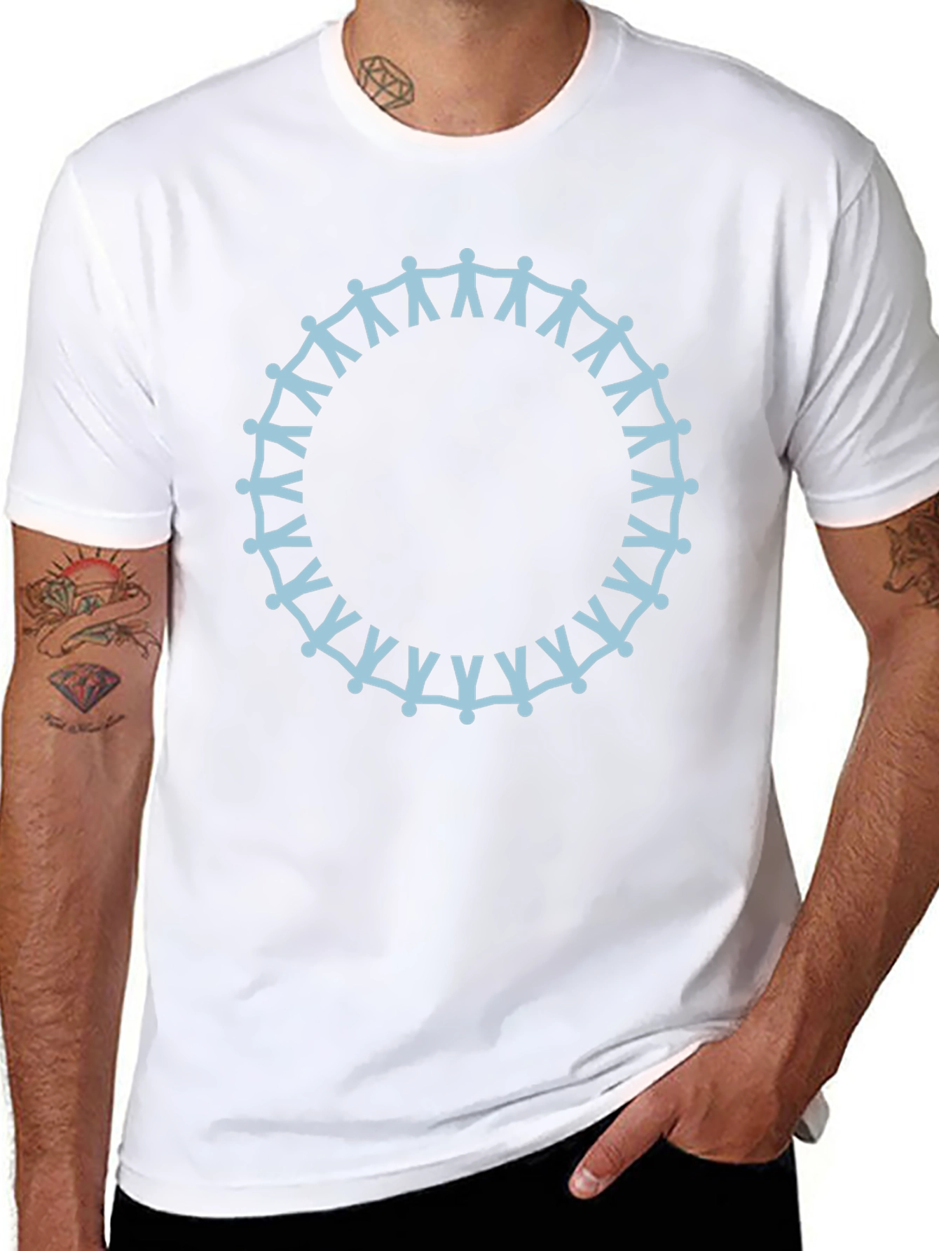 Unity Circle Graphic Tee - Soft Black Cotton