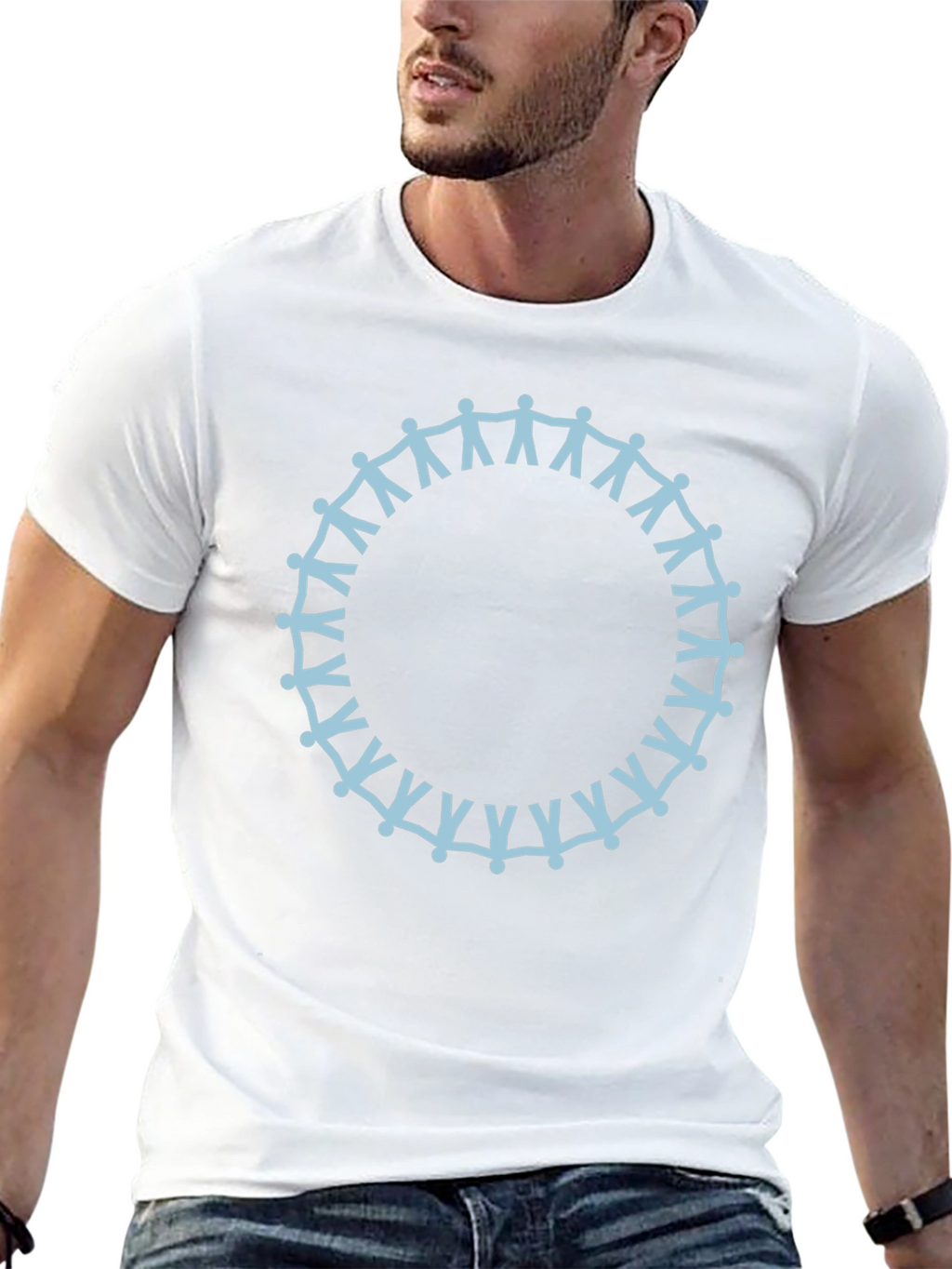 Unity Circle Graphic Tee - Soft Black Cotton