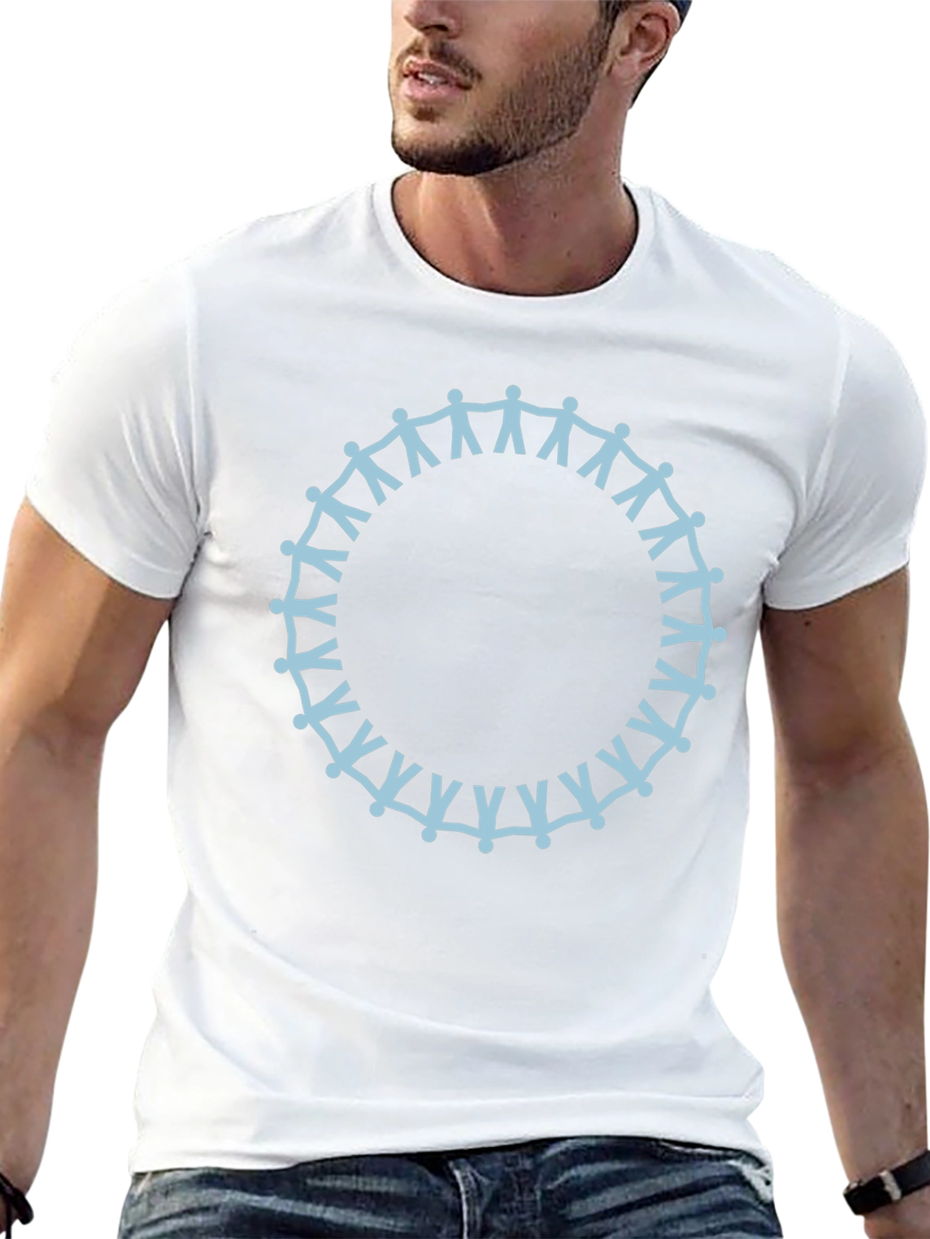 Unity Circle Graphic Tee - Soft Black Cotton