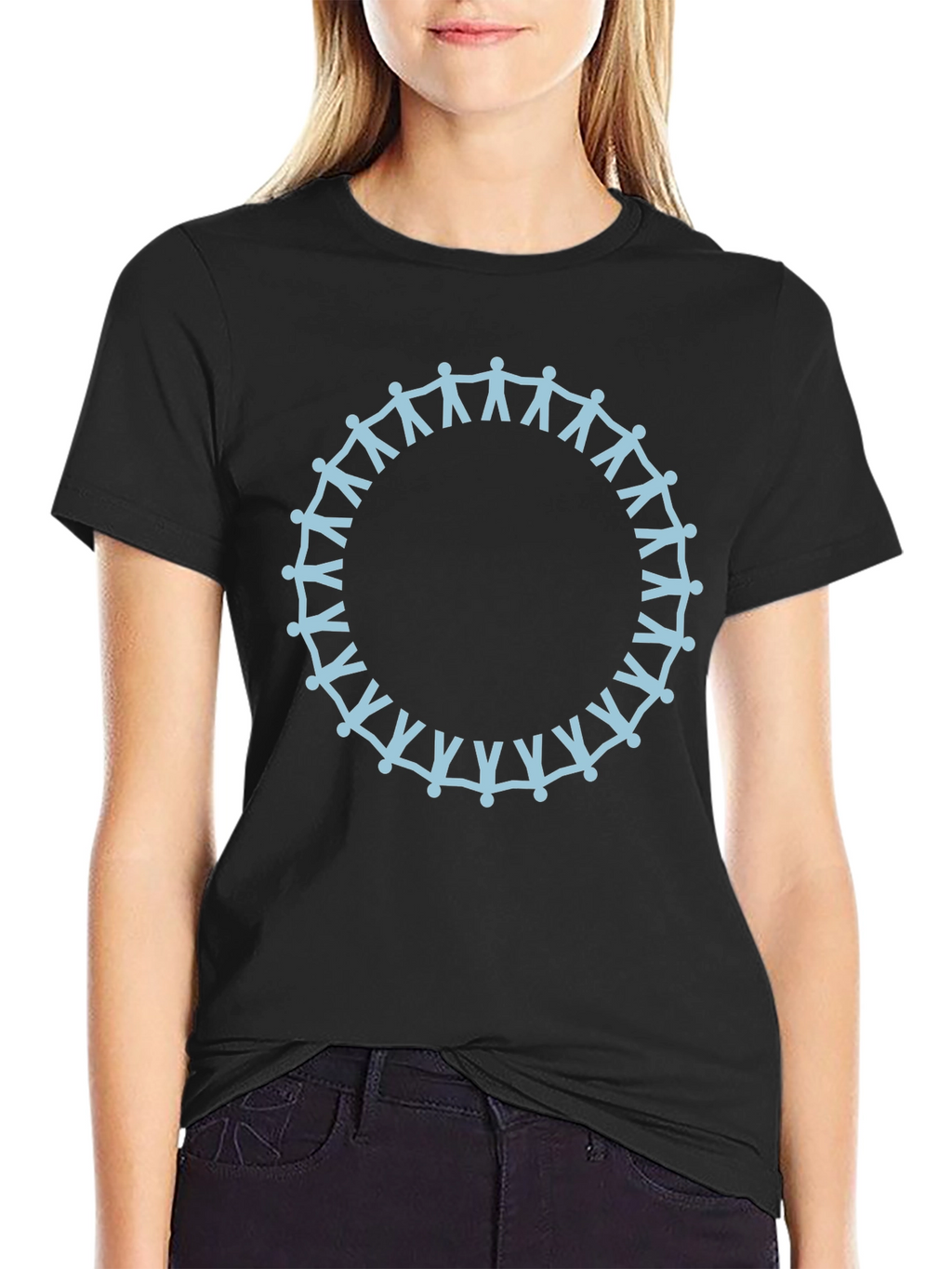 Unity Circle Graphic Tee - Soft Black Cotton