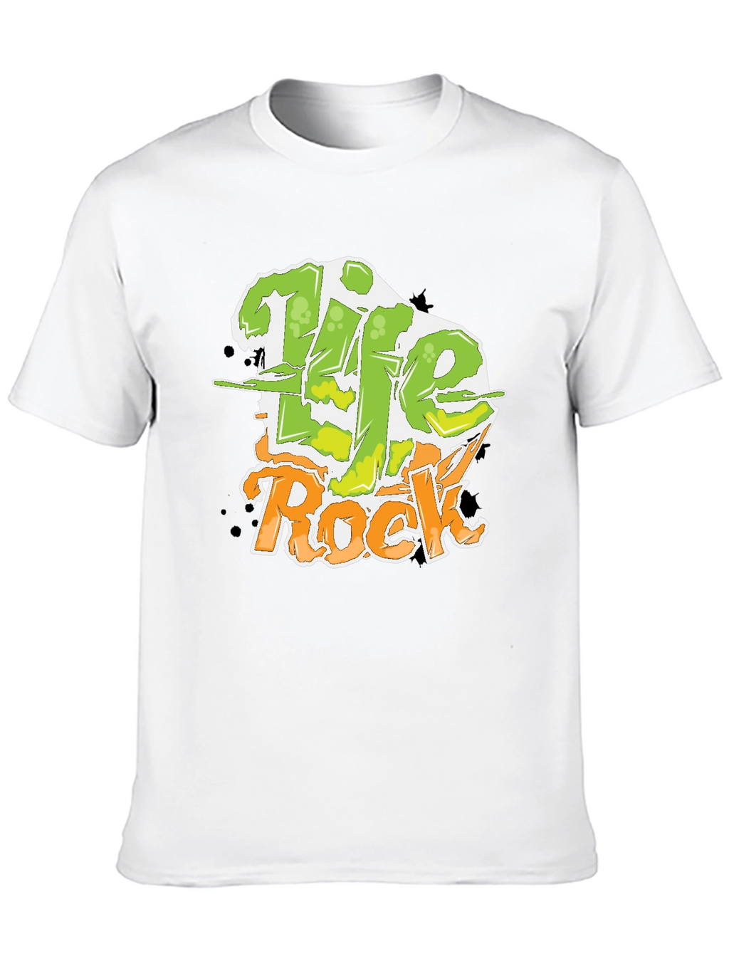 Life Rock Graphic Print Black T-Shirt